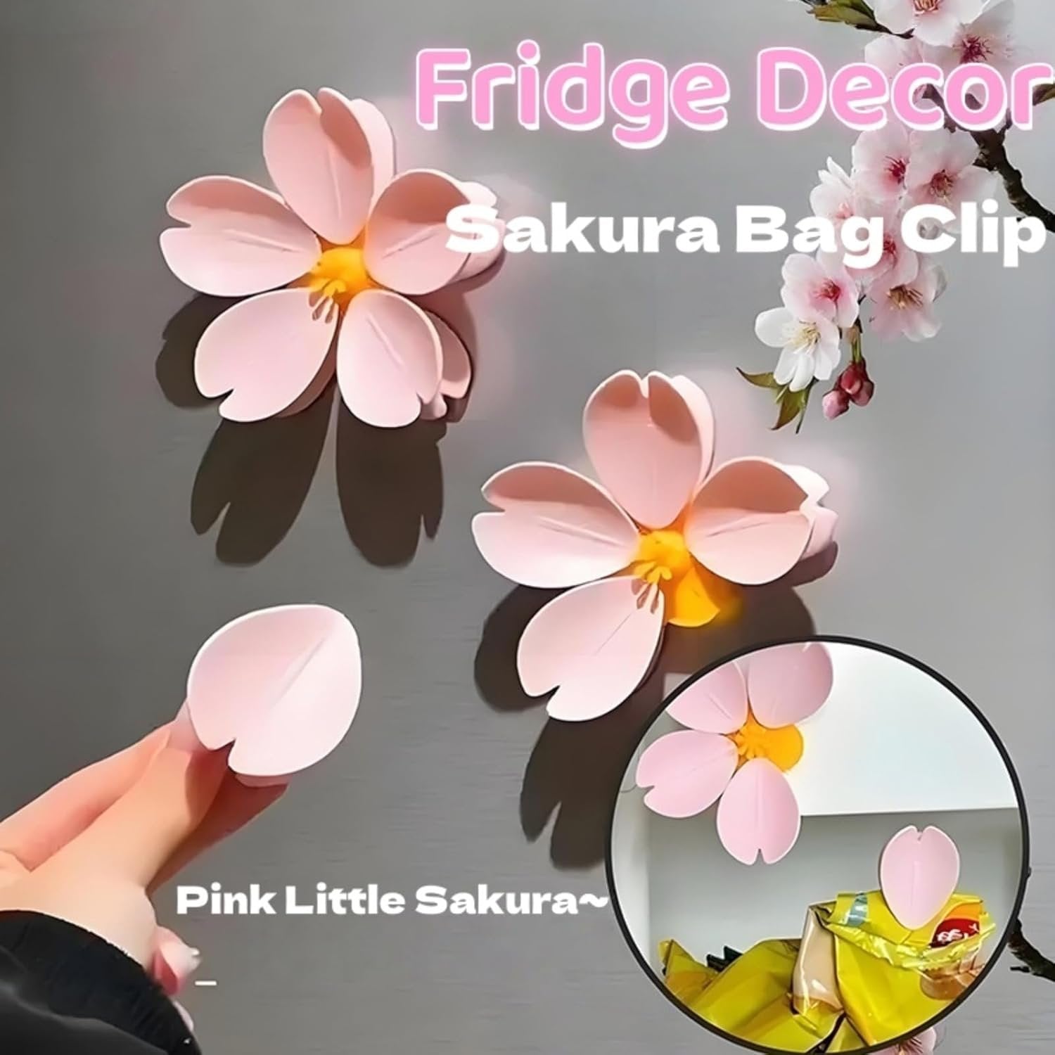 🔥Limited Time 49% Off✨🌸Cherry Blossom Magnetic Bag Clips