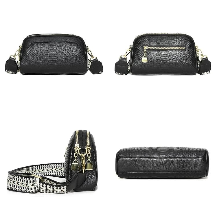 First Layer Cowhide Crossbody Bag Alligator Pattern Women Shoulder Bag for Work