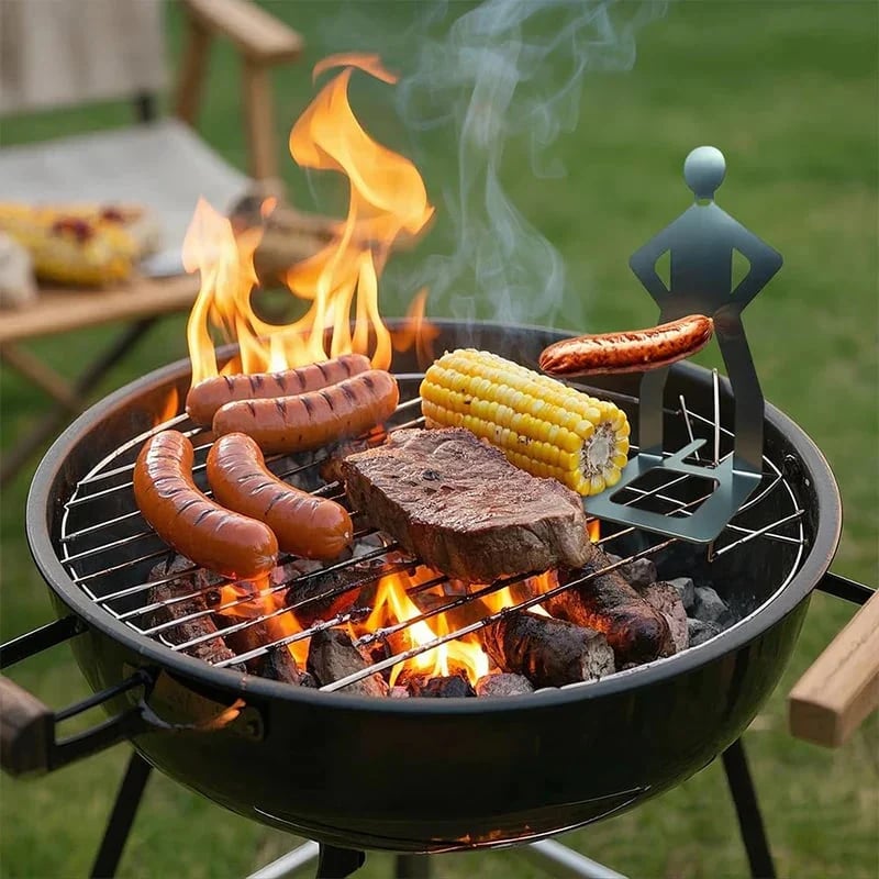 🍖Outdoor prankster Stainless Steel BBQ Sausage Holder