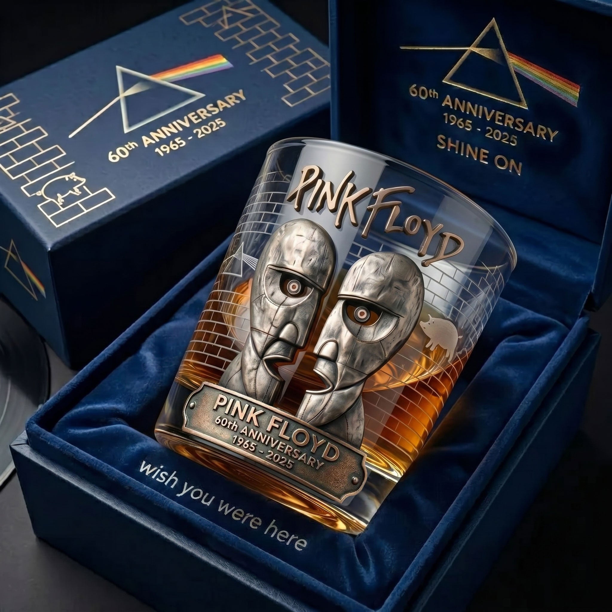 Pink Floyd 60th Anniversary (1965–2025) Commemorative Glass