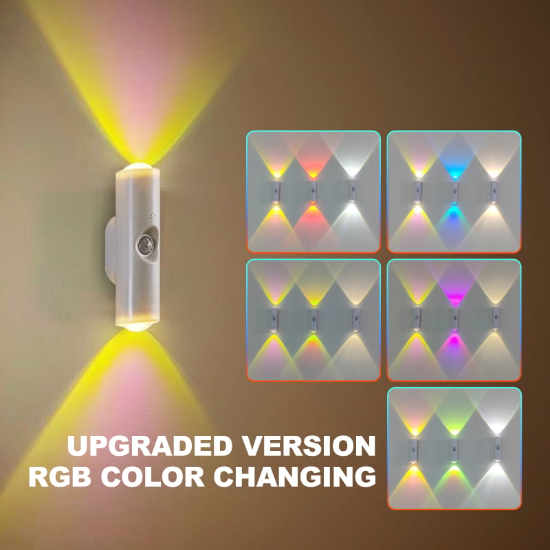 Smart LED Night Light with Motion Sensor, RGB Gradient Dimmable, USB Rechargeable, Magnetic, for Multiple Indoor Scenes
