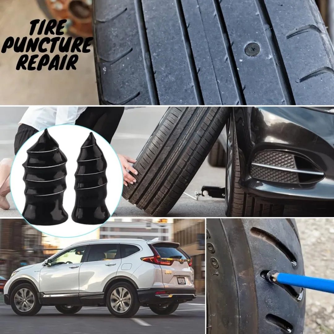 🔥2026 hot sale 🔥 Instant Tire Plug Repair Kit 🚗✨ Free Screwdriver Included! ⭐