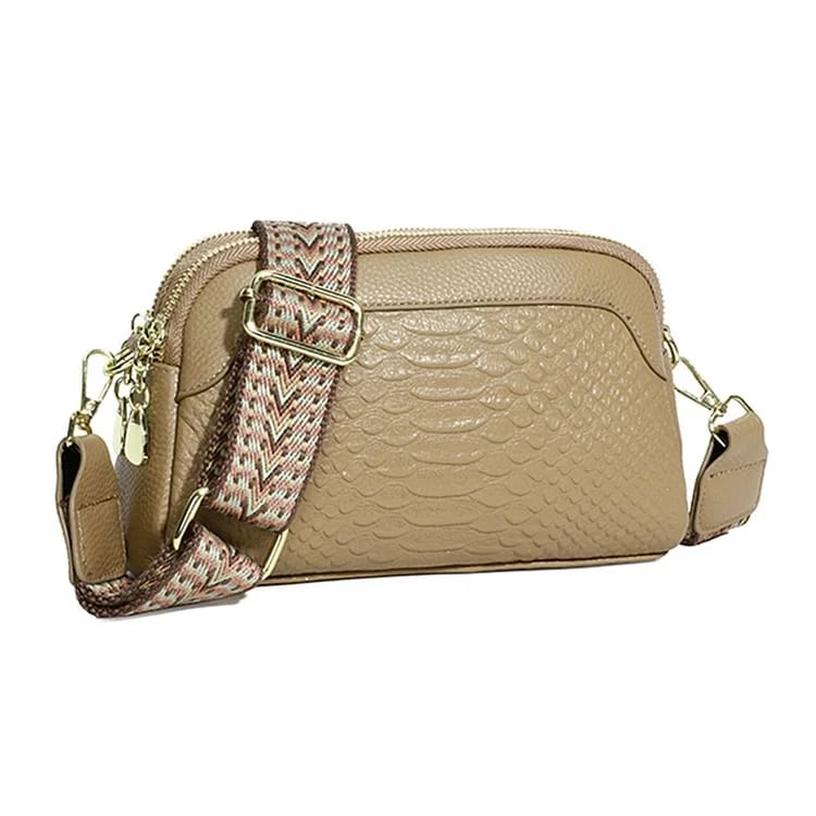 First Layer Cowhide Crossbody Bag Alligator Pattern Women Shoulder Bag for Work