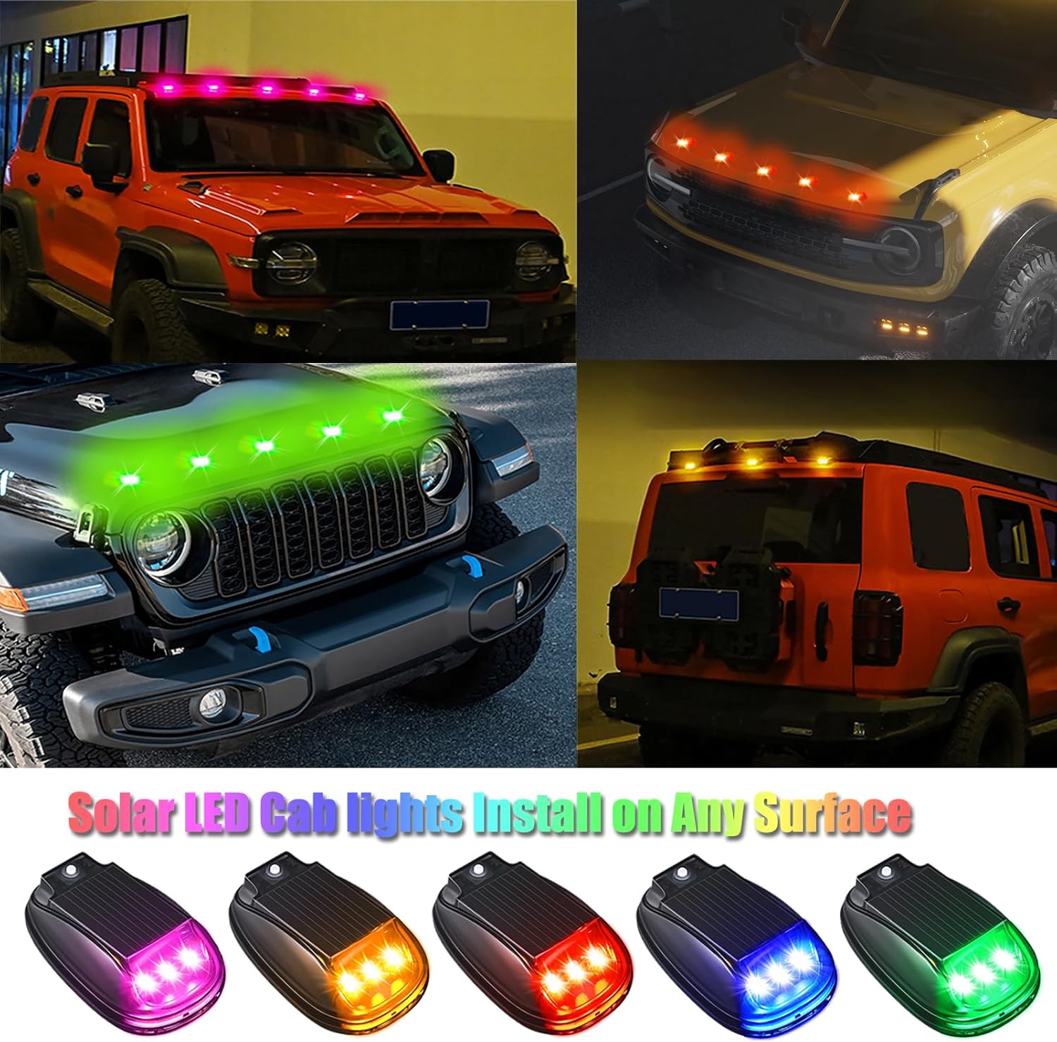 Solar Car Roof RGB Strobe Light