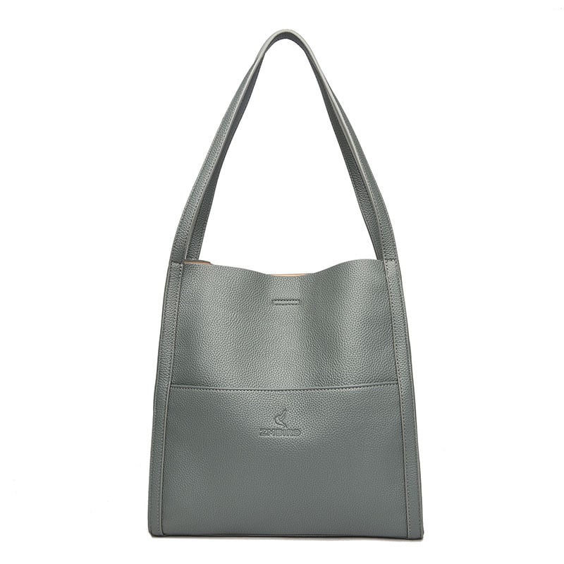 ⏰Solid color simple genuine leather shoulder bag🔥