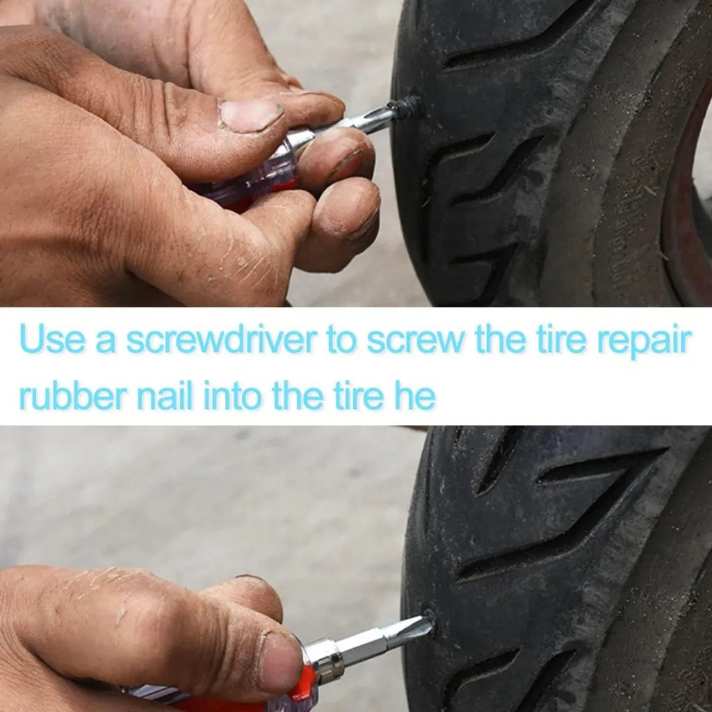 🔥2026 hot sale 🔥 Instant Tire Plug Repair Kit 🚗✨ Free Screwdriver Included! ⭐