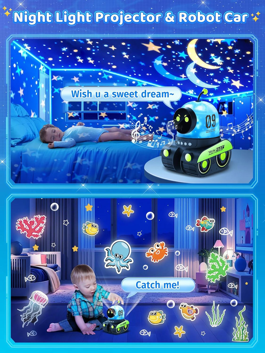 ✨ Kids Cartoon Projector Lamp ✨
