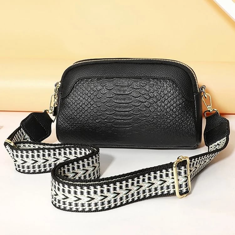 First Layer Cowhide Crossbody Bag Alligator Pattern Women Shoulder Bag for Work