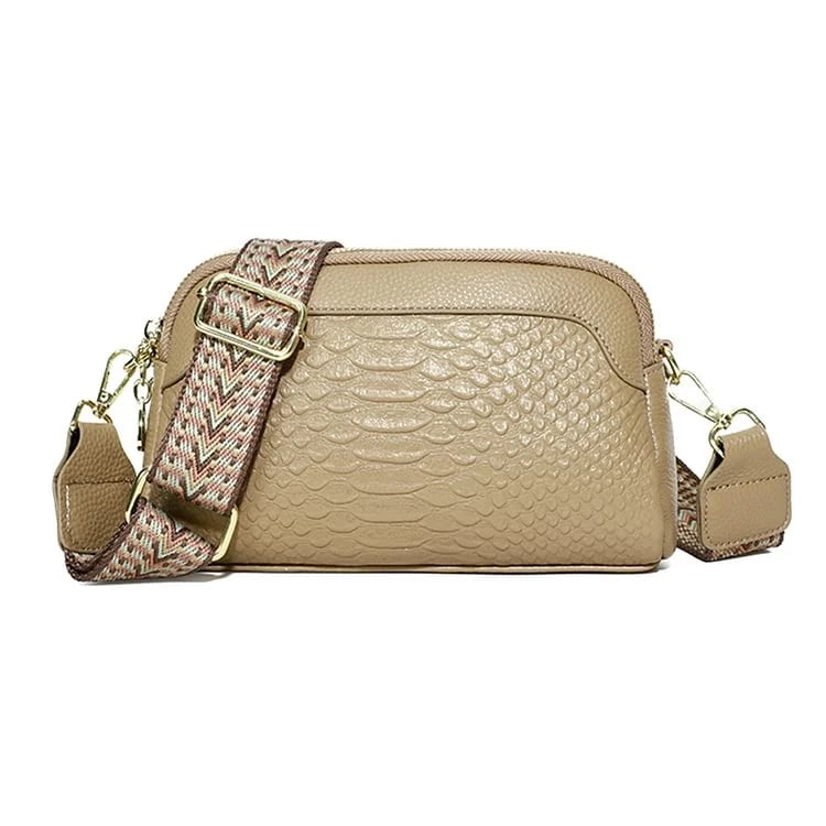 First Layer Cowhide Crossbody Bag Alligator Pattern Women Shoulder Bag for Work