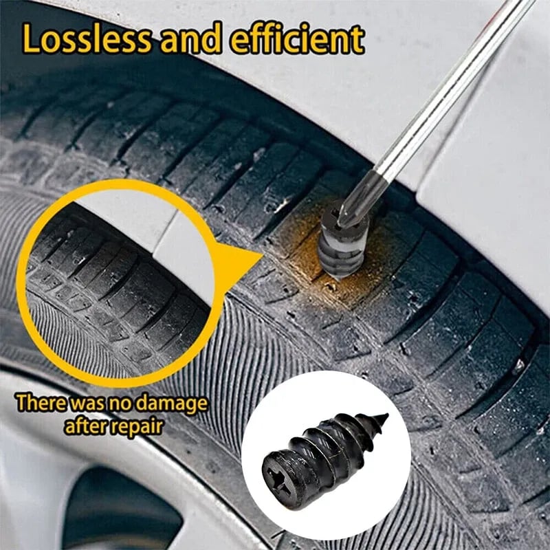 🔥2026 hot sale 🔥 Instant Tire Plug Repair Kit 🚗✨ Free Screwdriver Included! ⭐