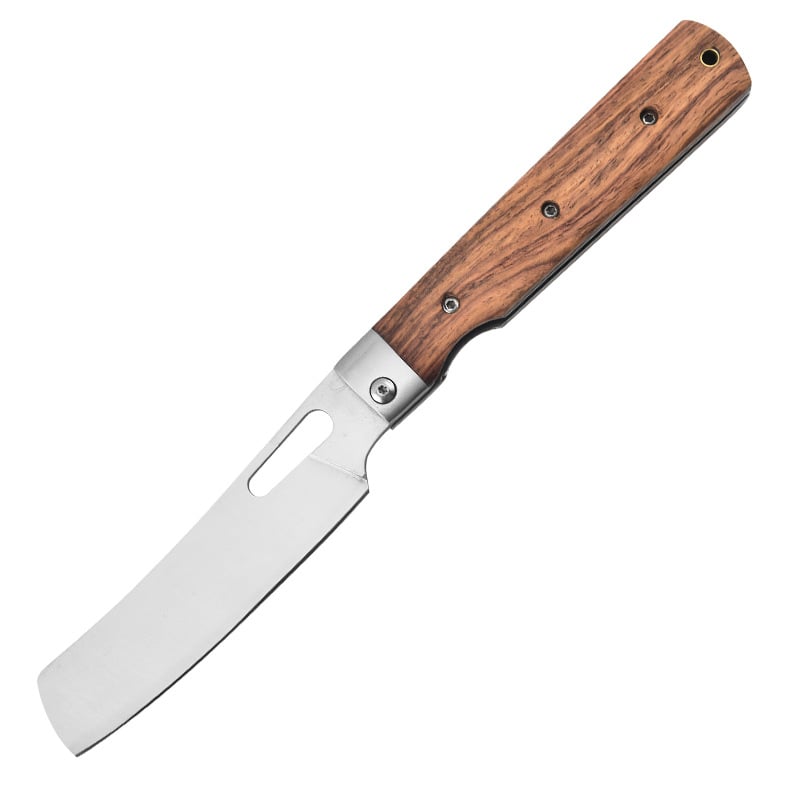 🔥✨Eternal-starlight Folding Nakiri Knife – 4Cr13 Stainless Steel Wood Handle Portable Chef Knife