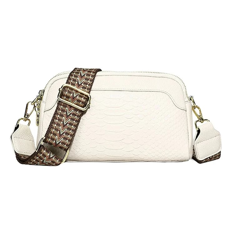 First Layer Cowhide Crossbody Bag Alligator Pattern Women Shoulder Bag for Work