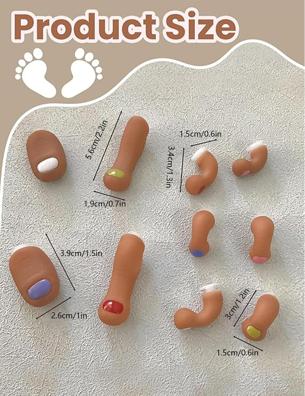 Funny Toe Charms(10 Pieces)