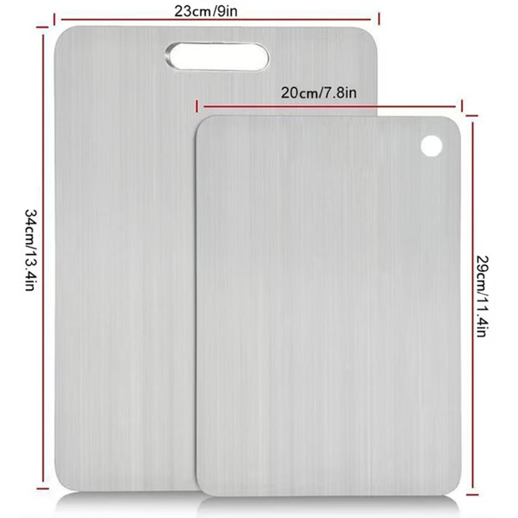 🏆Flash Sale⚡ 50K+ SOLD! Almost Gone-💥🎉🔥Stainless Steel Double Sided Chopping Board,Best Gifts