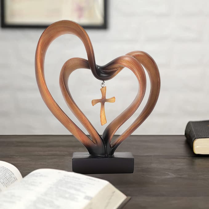 🔥 Easter Jesus Entwined Hearts Cross💞