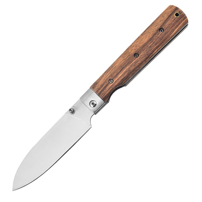🔥✨Eternal-starlight Folding Nakiri Knife – 4Cr13 Stainless Steel Wood Handle Portable Chef Knife