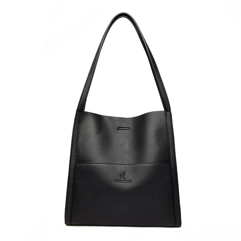 ⏰Solid color simple genuine leather shoulder bag🔥