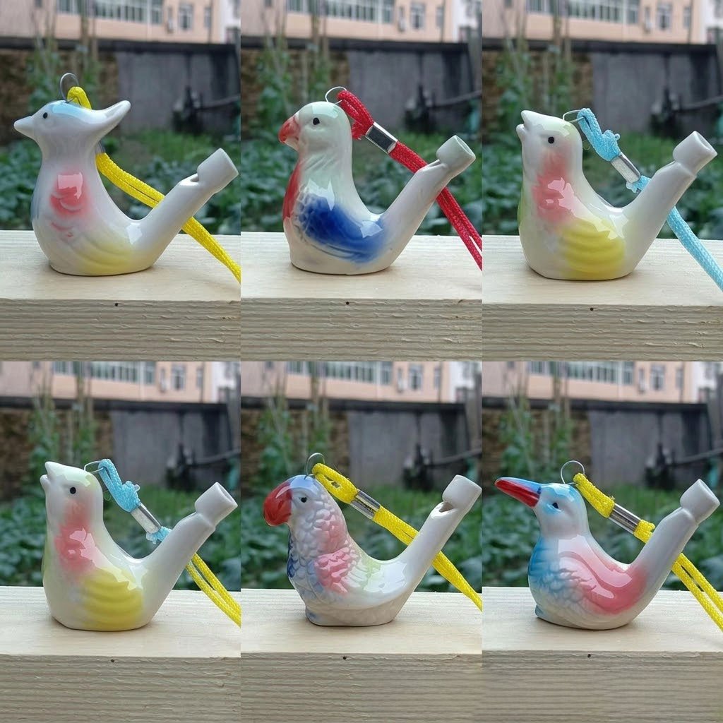 🐦 Ceramic Water Bird Whistles – Nostalgic Chirp Fun for All Ages (Set of 4)