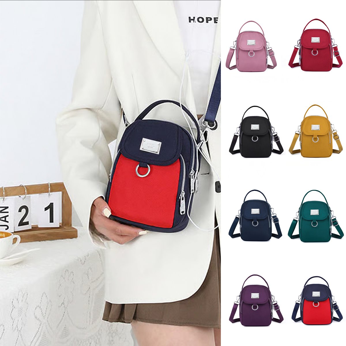 Waterproof shoulder bag for women