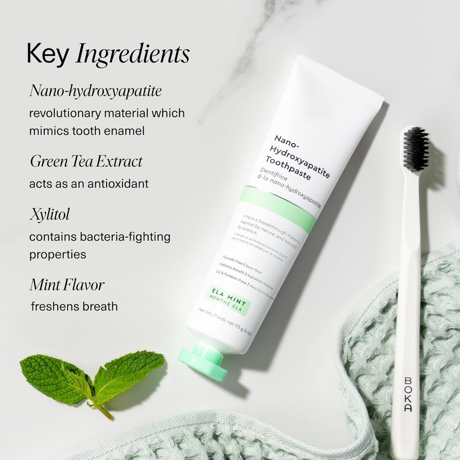 🏆Flash Sale⚡Nano Hydroxyapatite Toothpaste for Sensitive Teeth - Fluoride-Free Remineralizing Formula with Medical-Grade HAp, Enamel Repair & Desensitizing Whitening