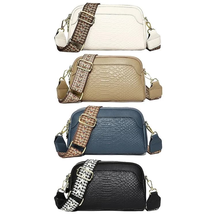 First Layer Cowhide Crossbody Bag Alligator Pattern Women Shoulder Bag for Work