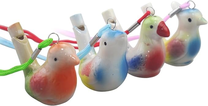 🐦 Ceramic Water Bird Whistles – Nostalgic Chirp Fun for All Ages (Set of 4)