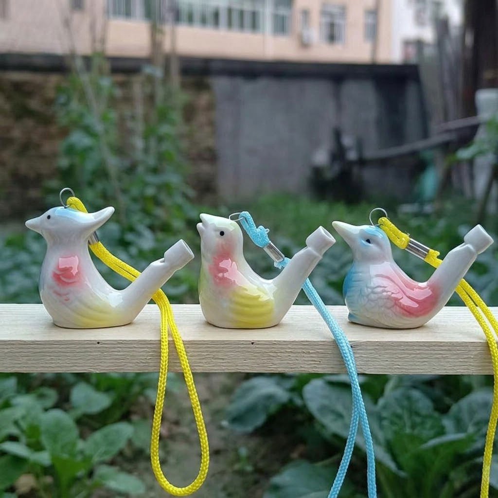 🐦 Ceramic Water Bird Whistles – Nostalgic Chirp Fun for All Ages (Set of 4)