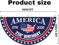 250th Anniversary Birthday Bunting Flag, 1776-2026 Commemorative Patriotic Fan Banner with Brass Grommets