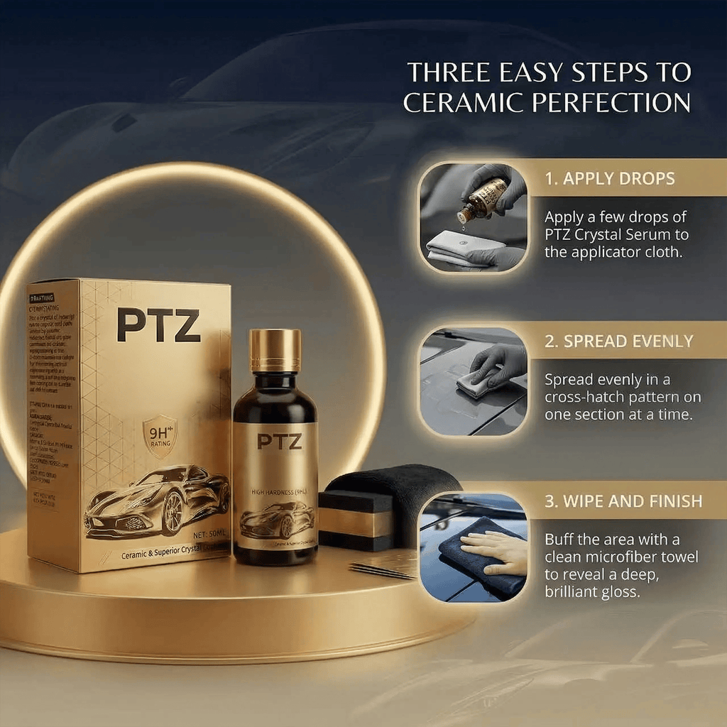 🎁🔥PTZ  Graphene Ceramic Coating for Cars – 9H Hardness, 10+ Years Protection, Hydrophobic & Scratch Resistant