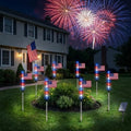 🌟Last Day 49% OFF - 8 Solar American Flag Pathway Lights – Red, White & Blue Yard Glow for 250th Independence Celebration 🇺🇸✨