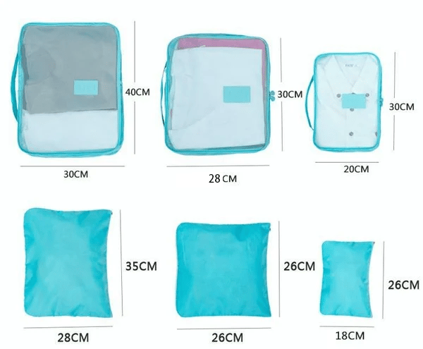 ✈6 pieces portable luggage packing cubes🧳