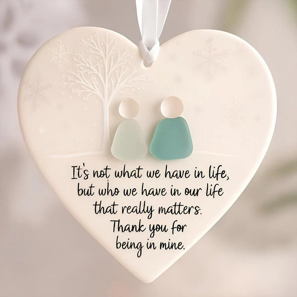 🌊Heart-shaped acrylic Friendship Decor💝✨ Shaped by Nature & Crafted by Hand!
