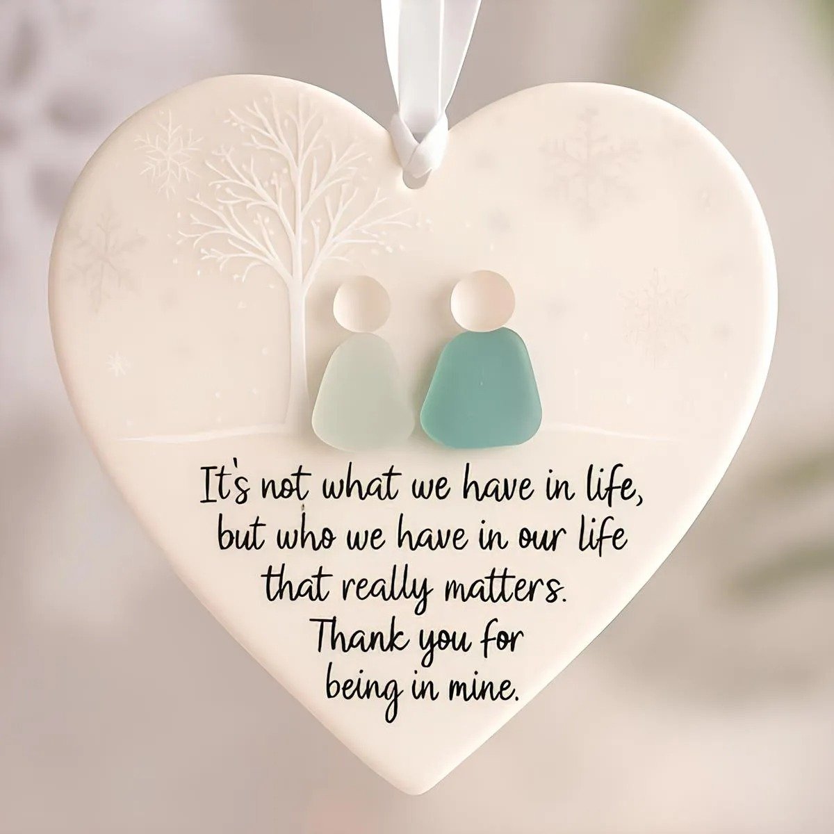 🌊Heart-shaped acrylic Friendship Decor💝✨ Shaped by Nature & Crafted by Hand!
