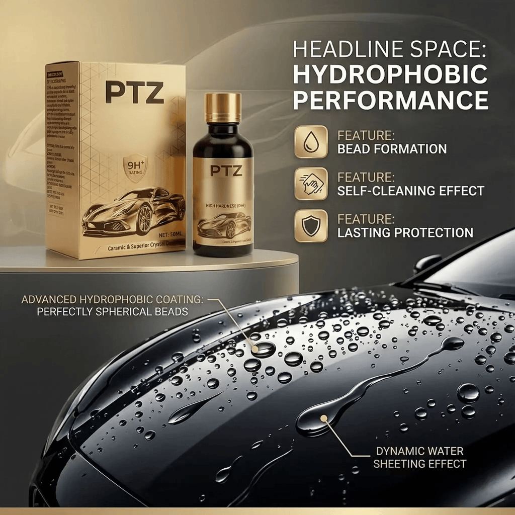 🎁🔥PTZ  Graphene Ceramic Coating for Cars – 9H Hardness, 10+ Years Protection, Hydrophobic & Scratch Resistant