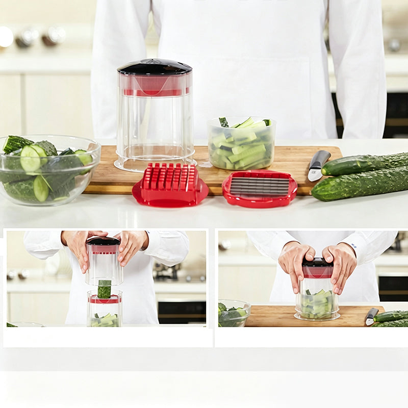 🥒 50% OFF ！⚡ Multi-functional Vegetable & Fruit Chopper – Chops, Dices & Slices in Seconds! | 5 Blades + Easy Clean Design 🍅🥔