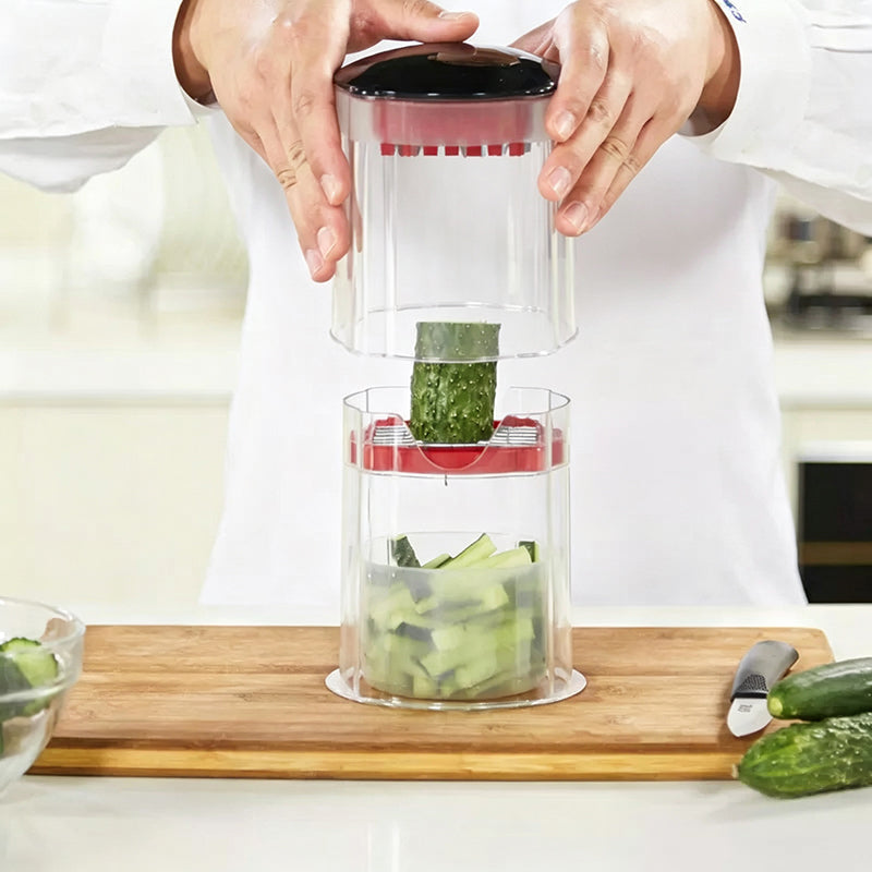 🥒 50% OFF ！⚡ Multi-functional Vegetable & Fruit Chopper – Chops, Dices & Slices in Seconds! | 5 Blades + Easy Clean Design 🍅🥔